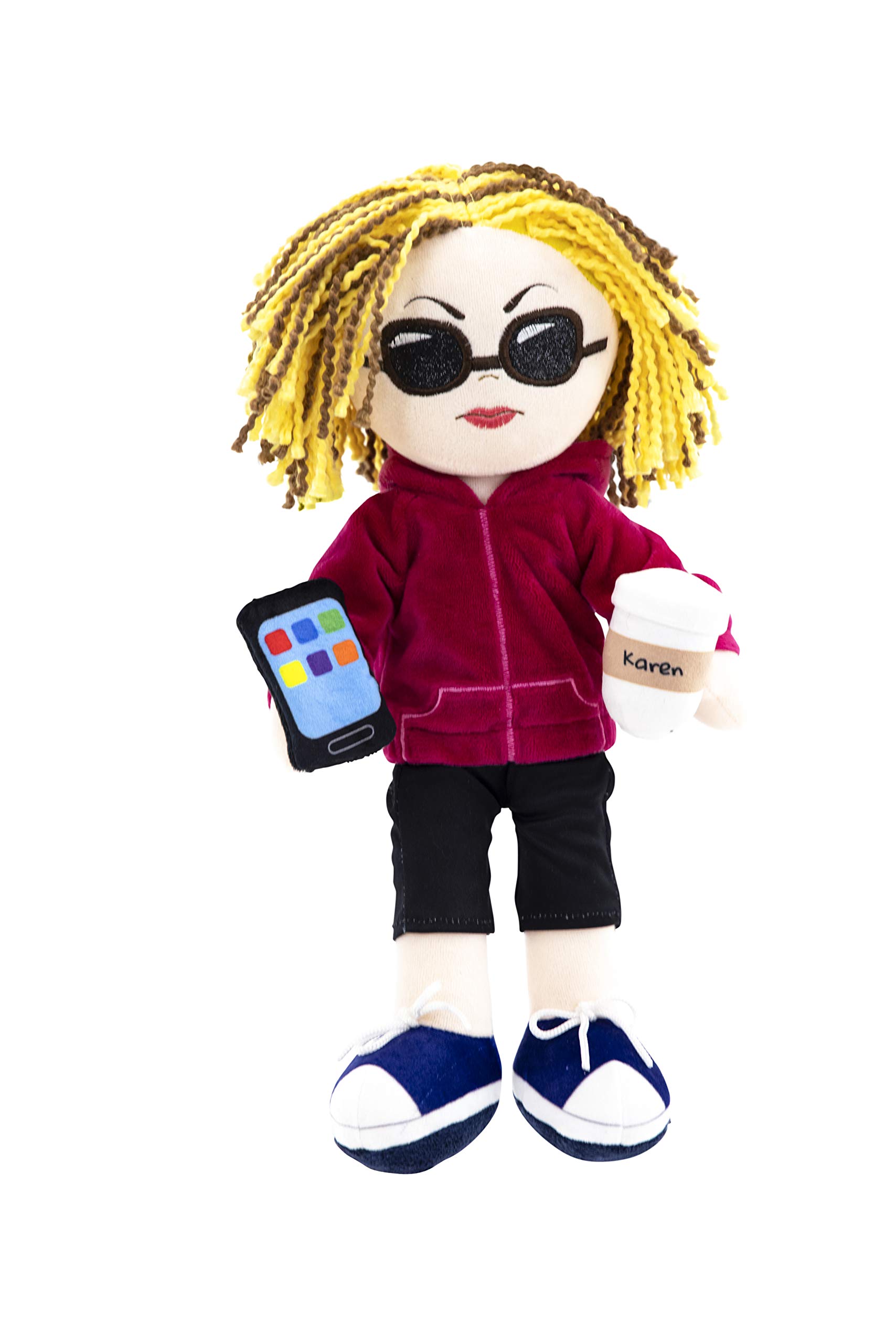 Taylor Toy Karen Rag Doll, Funny Plush Doll for Adults & Kids - Hilarious White Elephant Gift, Novelty Stuffed Toy, Stocking Stuffer, Gag Present, Mother’s Day Joke Gift, Birthdays & Any Occasion