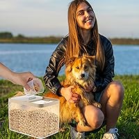 Vista 5 de Paquete de 2 contenedores de almacenamiento de alimentos para perros de 10 libras, herméticos, contenedor de almacenamiento de alimentos