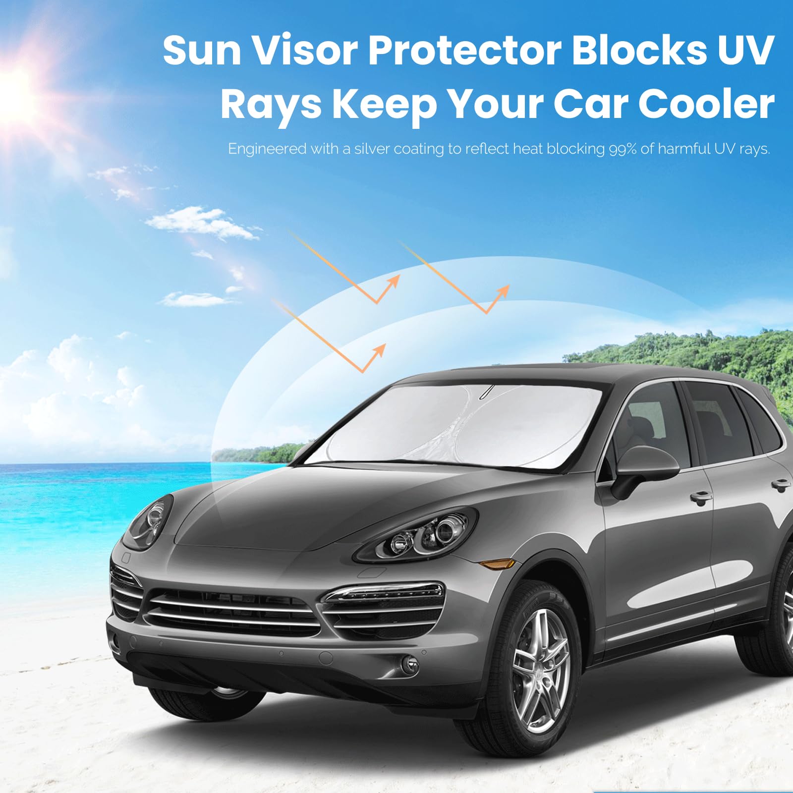 Amazon.com: Windshield Sun Shade for 2019-2025 Porsche Cayenne