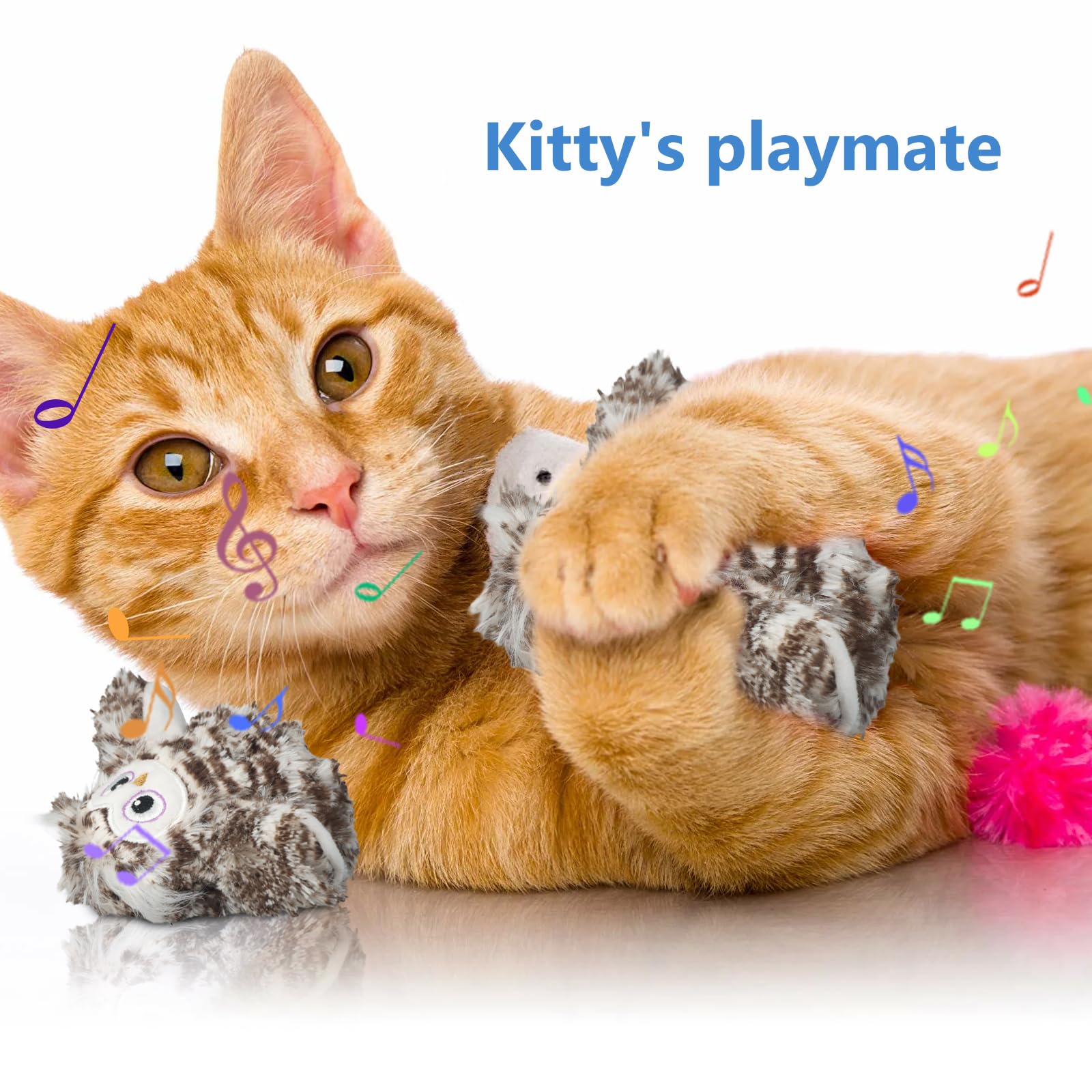 Giocattolo Gatto Gufo Interattivo - Ali Mobili, Suoni E Luci, Ricaricabile USB - Foto 3