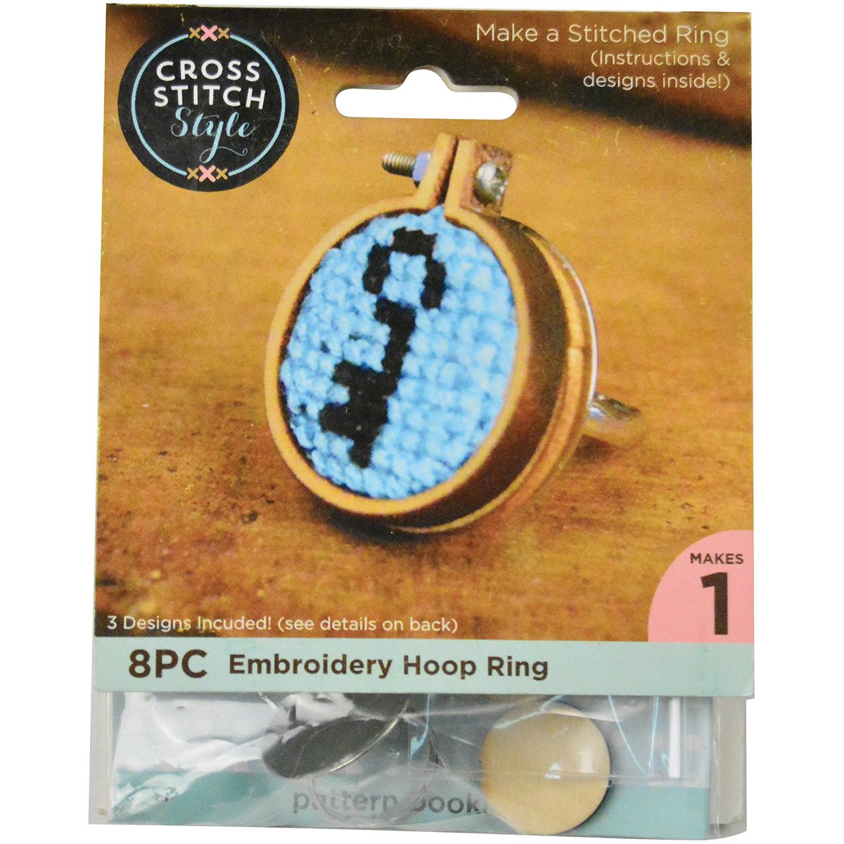 60042 Mini Embroidery Hoop W/Ring Punched for Cross Stitch-
