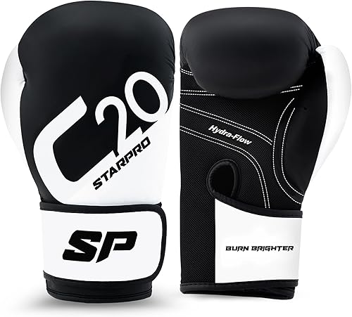 Starpro Guantes de boxeo negros Golpes fuertes y eternos Guantes de kickboxing, sparring y entrenamiento para hombres y mujeres Muchos colores y