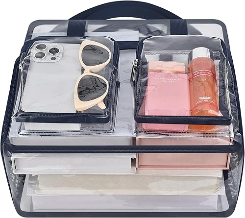 Vista 111 de Oraben Bolsa transparente transparente aprobada para estadios de 12 x 6 x 12 pulgadas, bolsa de estadio para trabajo, juegos deportivos, gimnasio