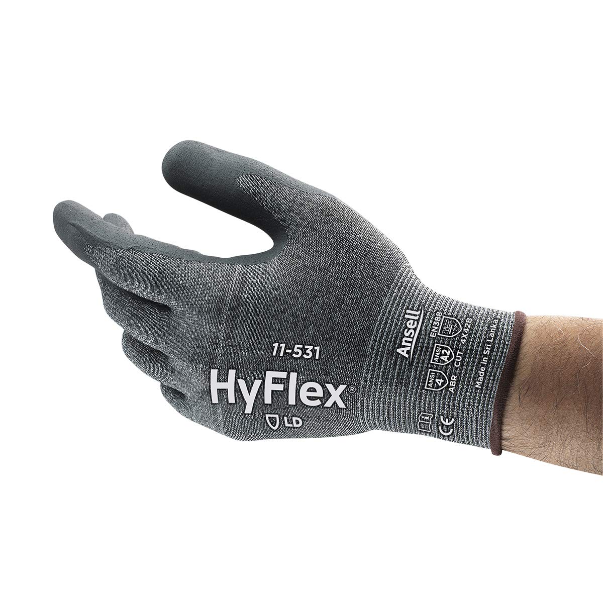 Ansell ActivArmr Class 00 Electrical Protection Gloves, Natural Latex Rubber RIG0011 Ergonomic Touch Voltage Safety Glove with Flared Cuff, 11in, Size 8 Yellow (1 Pair)