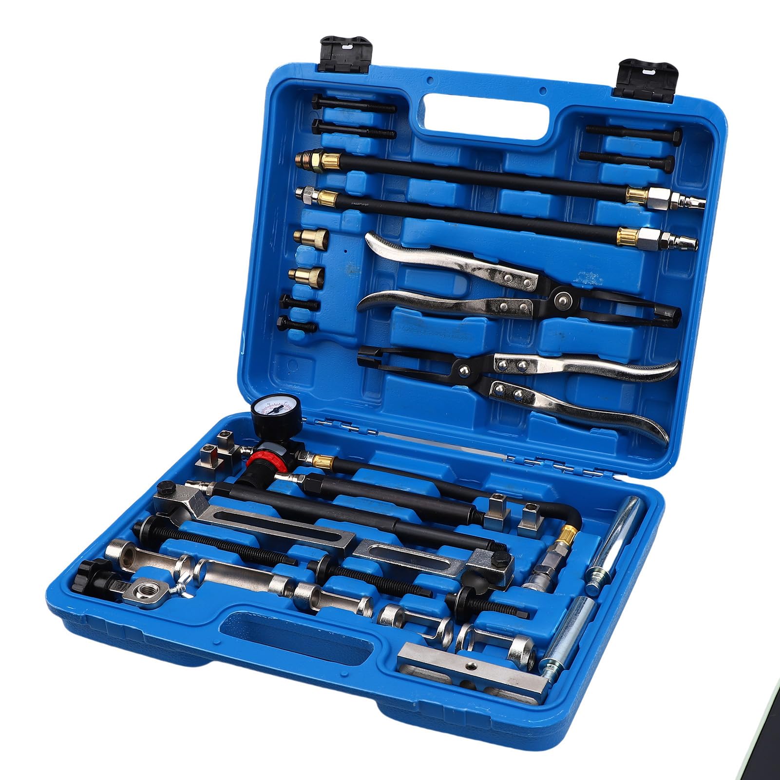 Kit de Herramientas de Extracción de Resorte de Válvula de Motor Universal, Acero de Aleación Duradero para Reparaciones Rápidas de Culata, Juego de 33 Piezas