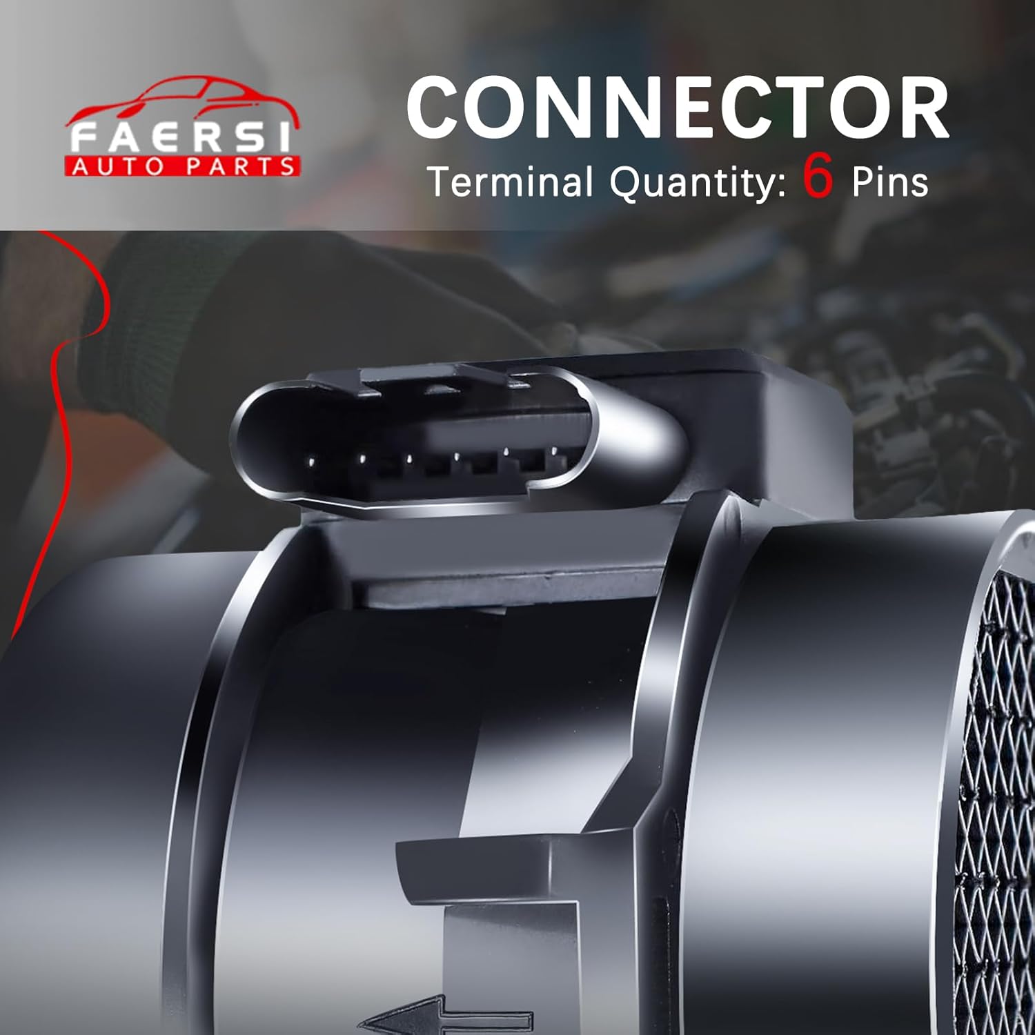 FAERSI Mass Air Flow Sensor Meter MAF Compatible with 2002 2003 2004 2005 2006 BMW 325Ci 325i X3 Z4 2.5L l6 Replace OE# 13627566984 5WK96471 MAF307