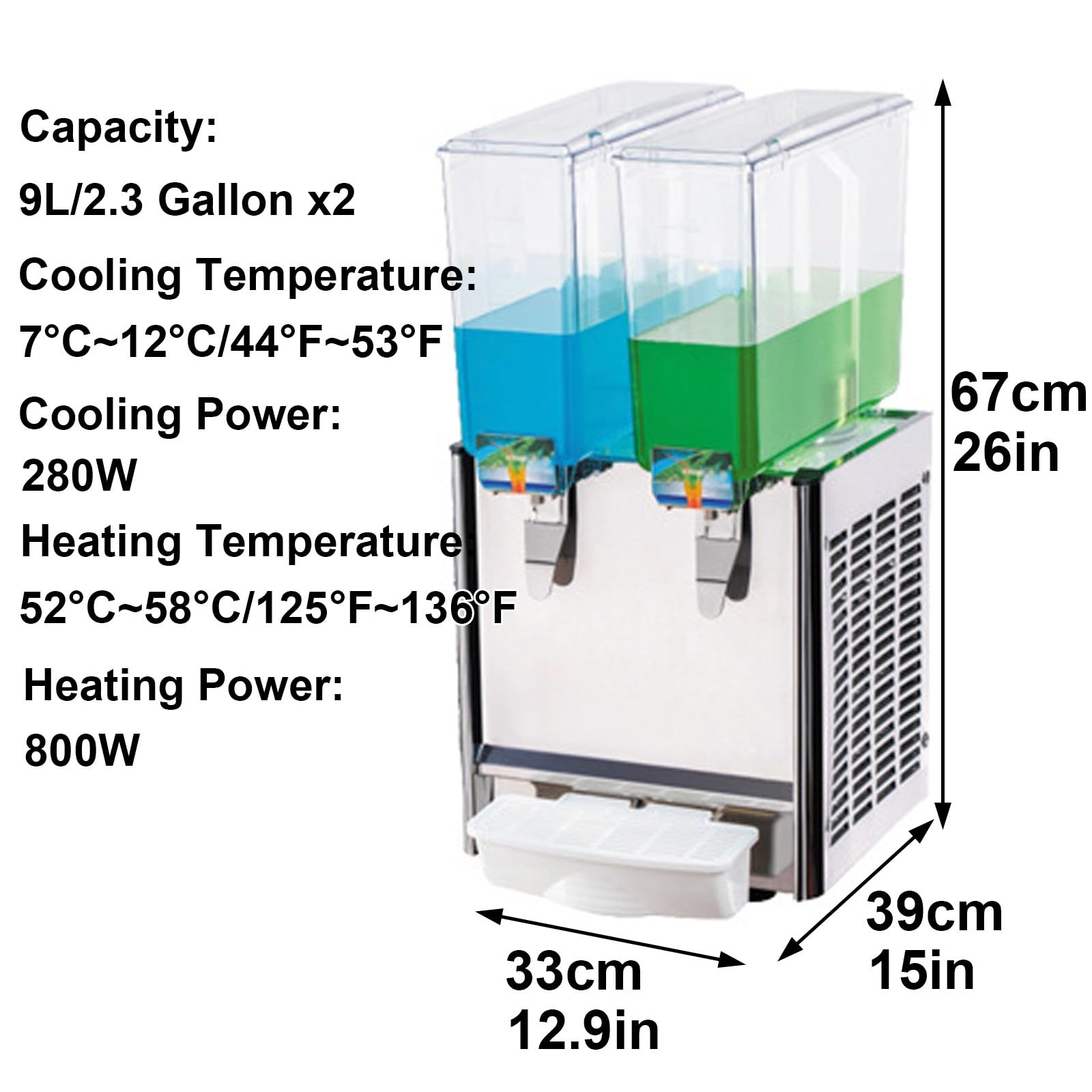 Amazon.co.jp: 業務用ドリンクディスペンサー ドリンクサーバー、9L
