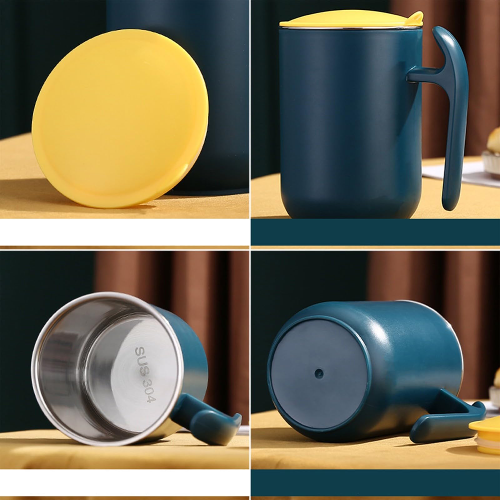 Taza antiderrames para personas mayores, taza de fácil agarre con asa y tapa, a prueba de fugas, ayuda de alimentación de rehabilitación para ancianos y pacientes postrados en cama, apoyo para la vida
