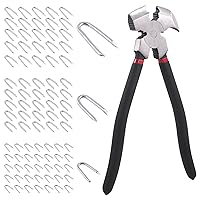 Vista 8 de Swpeet 151 alicates de esgrima de 10 pulgadas con cabeza de martillo y 3 tamaños de 3/4 pulgadas, 5/6 pulgadas, 3/2 pulgadas, juego de grapas