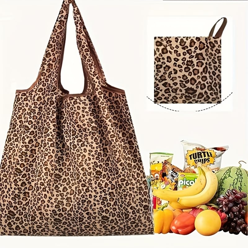Bolso grande para mujer estampado leopardo capacidad amplia miniatura 4