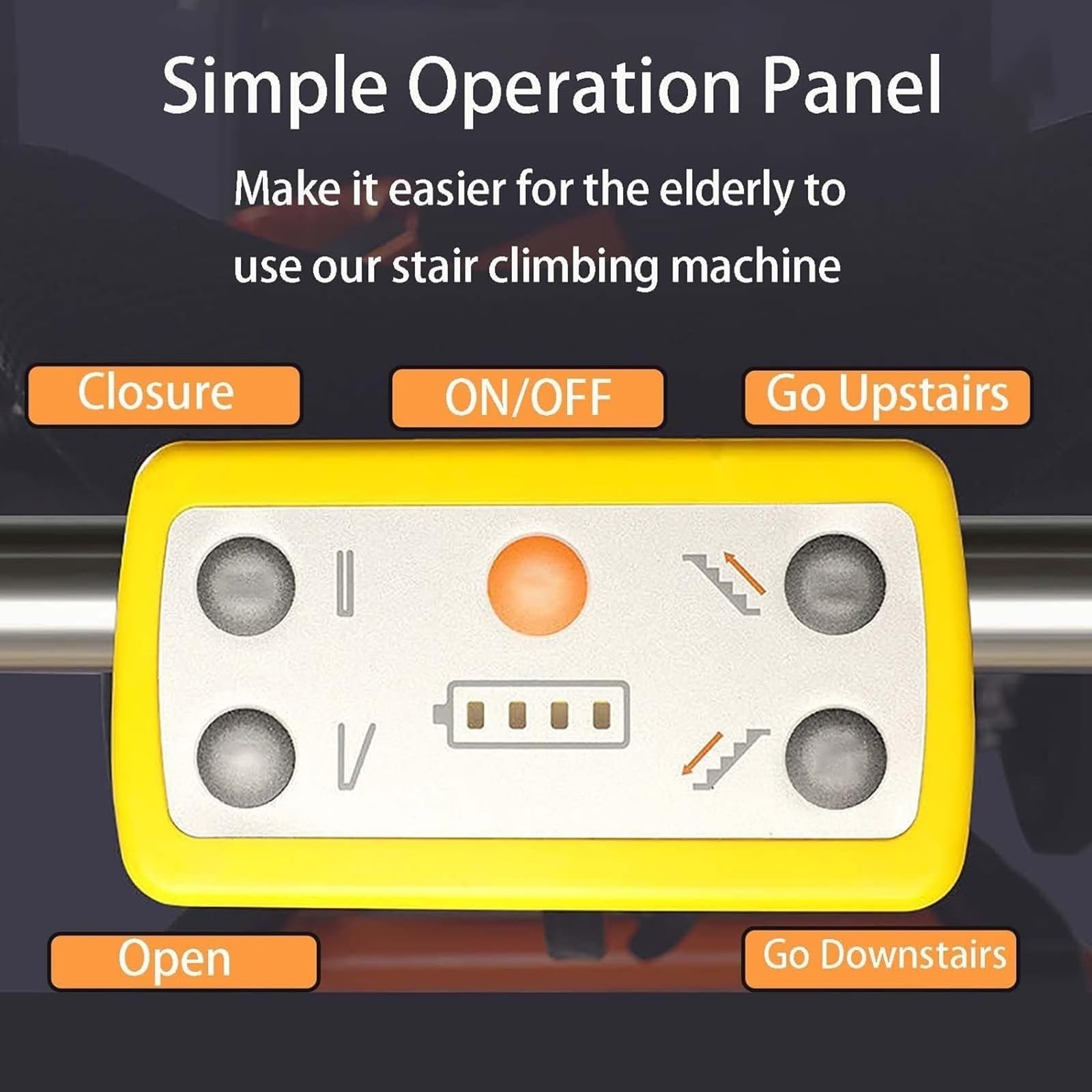Montascale Elettrico cingolato, Sedia a rotelle elettrica, montascale Mobile, montascale cingolato/Smart con Pannello di Controllo/su/Giù, per Anziani con disabilità