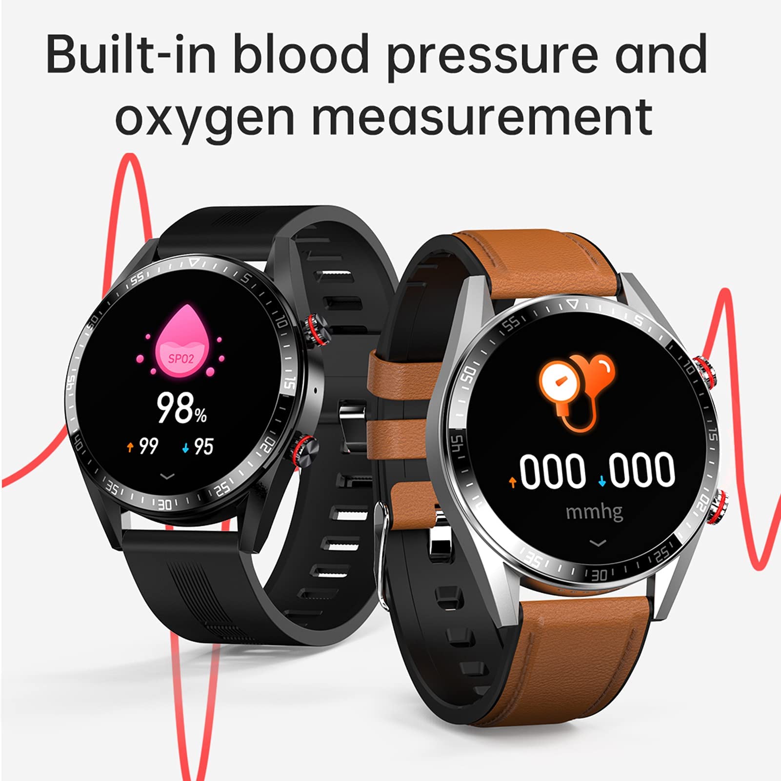 Inteligentne zegarki męskie i damskie 1,39 cala Bluetooth Fitness Tracker z aplikacją monitorującą w czasie rzeczywistym Przypomnienia o wiadomościach IP68 Wodoodporne męskie inteligentne zegarki dla