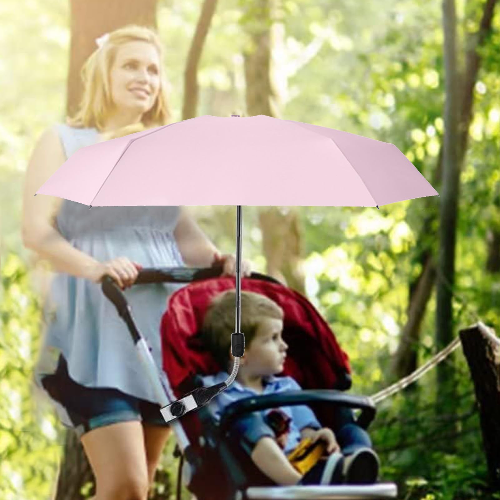 Parasol de poussette pour bébé - Protection UV - UPF 50+ - Réglable à 360
