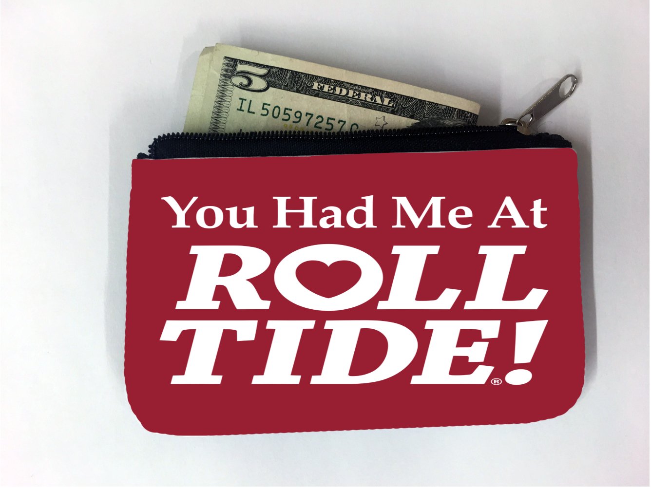 Yo Had Me at Roll Tide Alabama Coin Purse Change Holder by Debbie's Designs