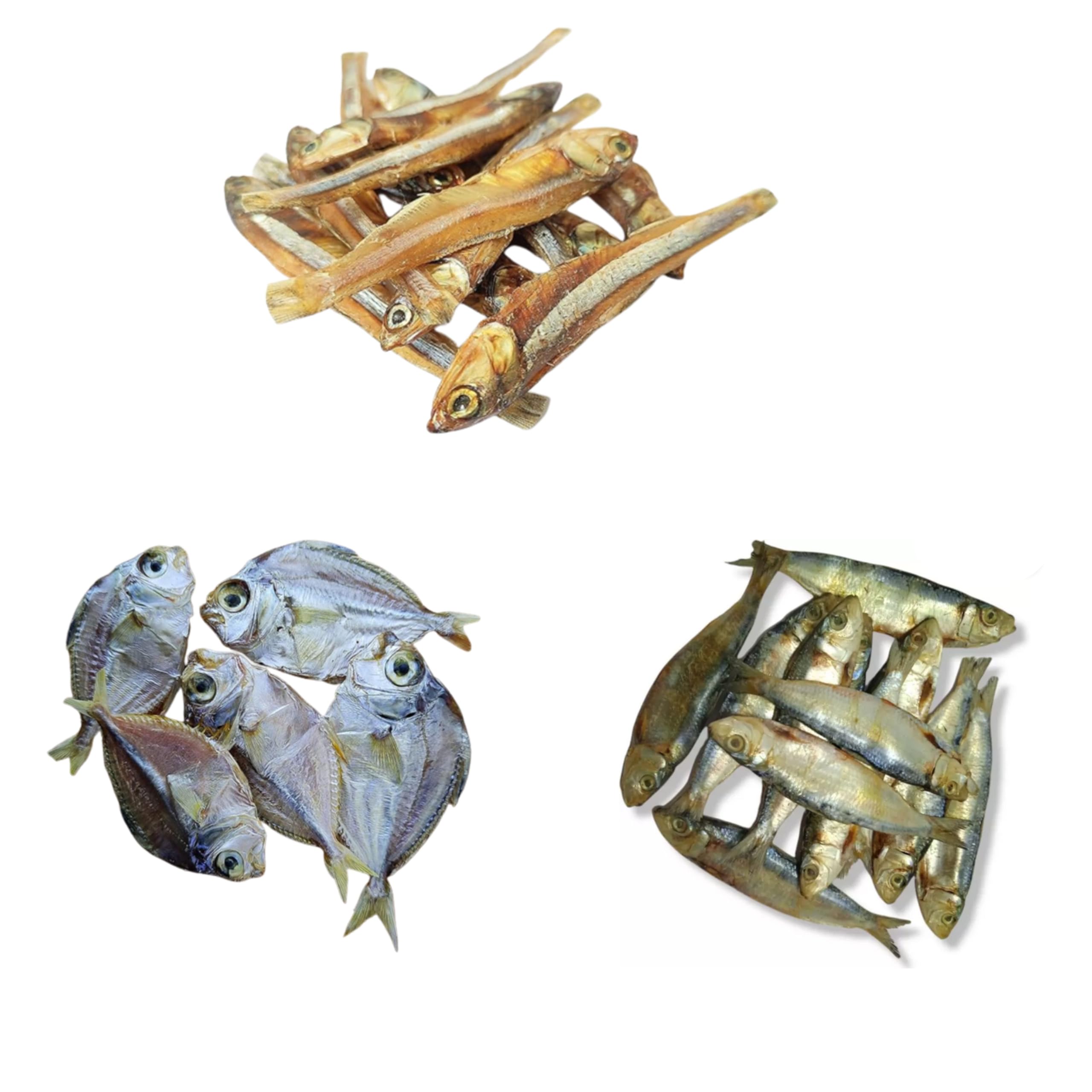 Anchovy | Nethili + Silver Belly | Mullan + Sardine | Chala Combo Pack 3 (150 Grams)-image-48