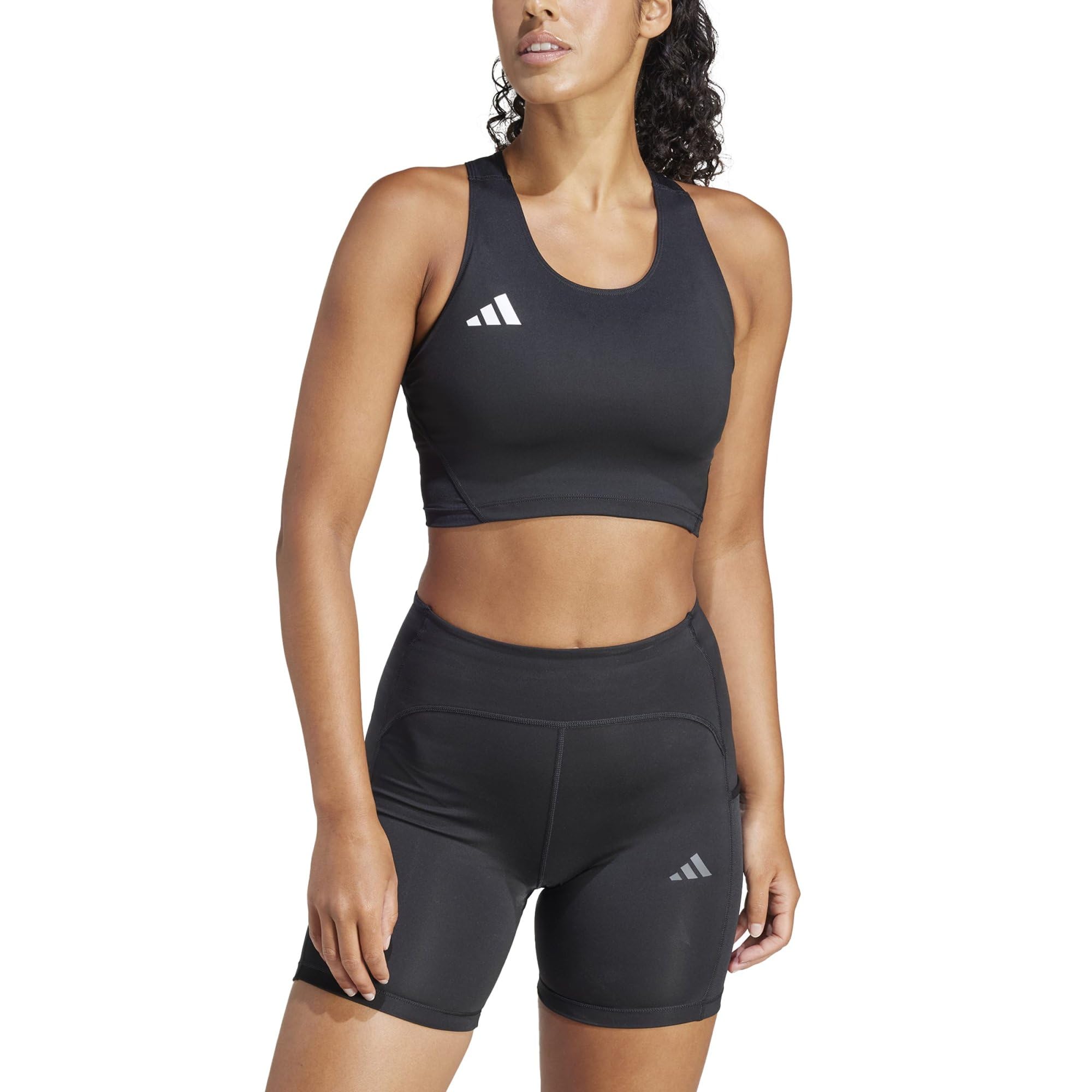 adidas Women's Adizero Essentials Running Crop Top XL black