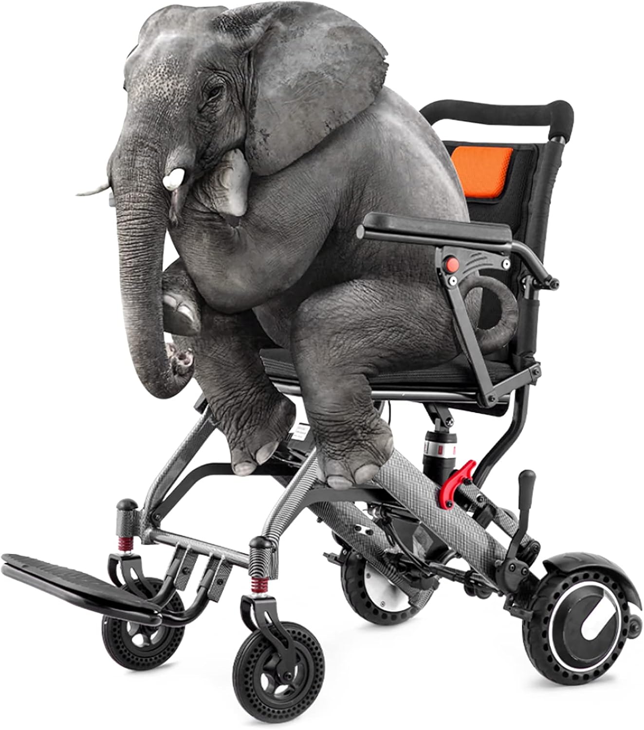 NVORJO Lightweight Foldable Electric Wheelchair, Motorized