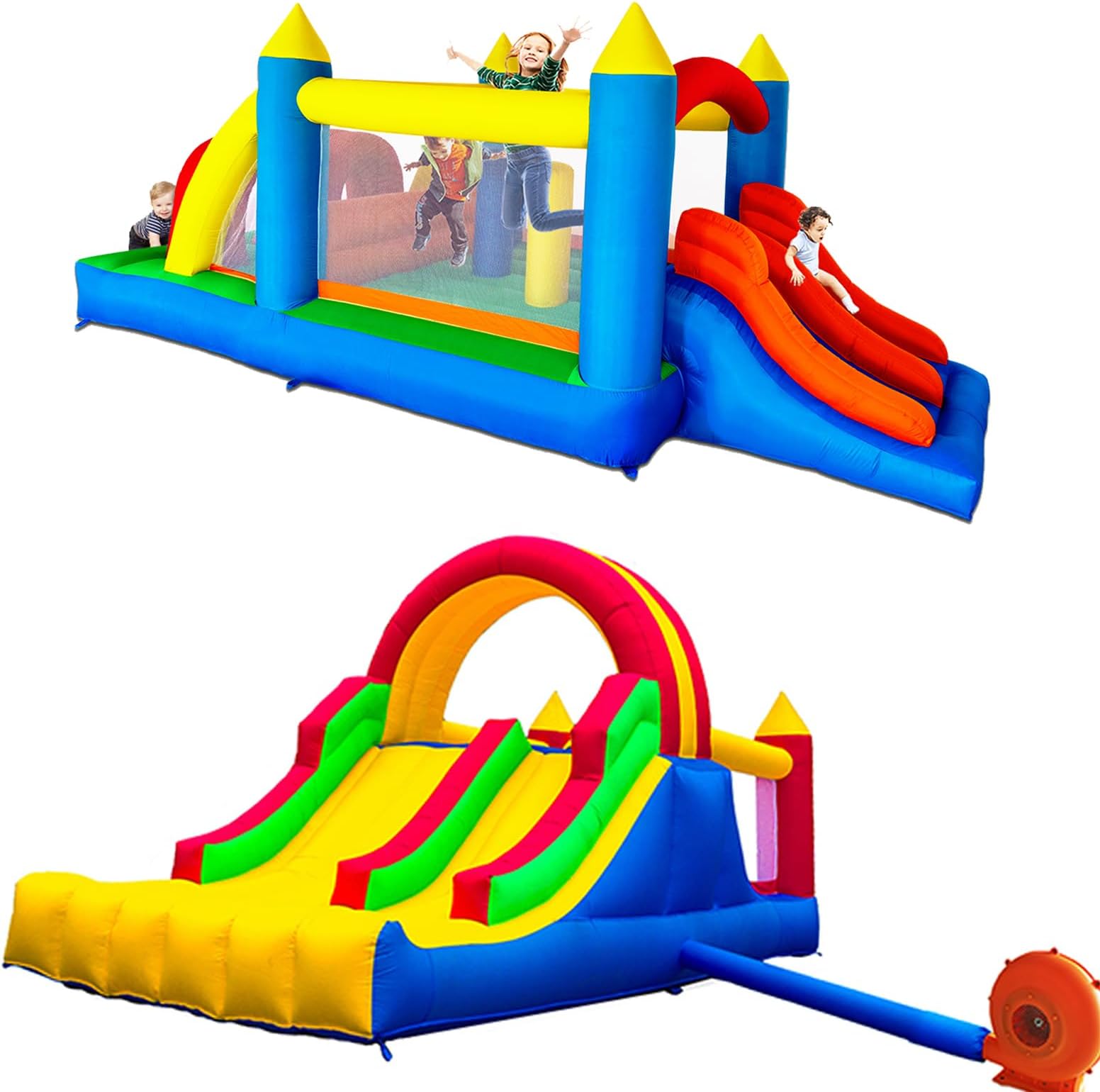 HuaKastro Bounce House Bundle: Climb Slide Bouncer and Obstacle Bounce House