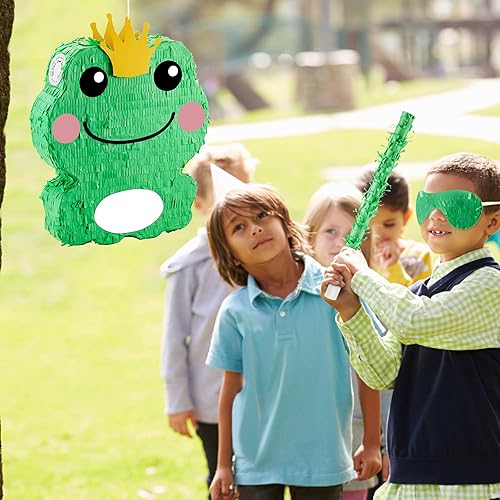Miniatura 6 de Lewtemi Paquete de piñata de enfermera de 14.1 pulgadas con venda, murciélago y confeti, piñata azul para fiesta de enfermera, recuerdo de fiesta de