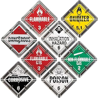Aluminum Flip File Placard, One Set with 8 Legends, Worded - 13.75
