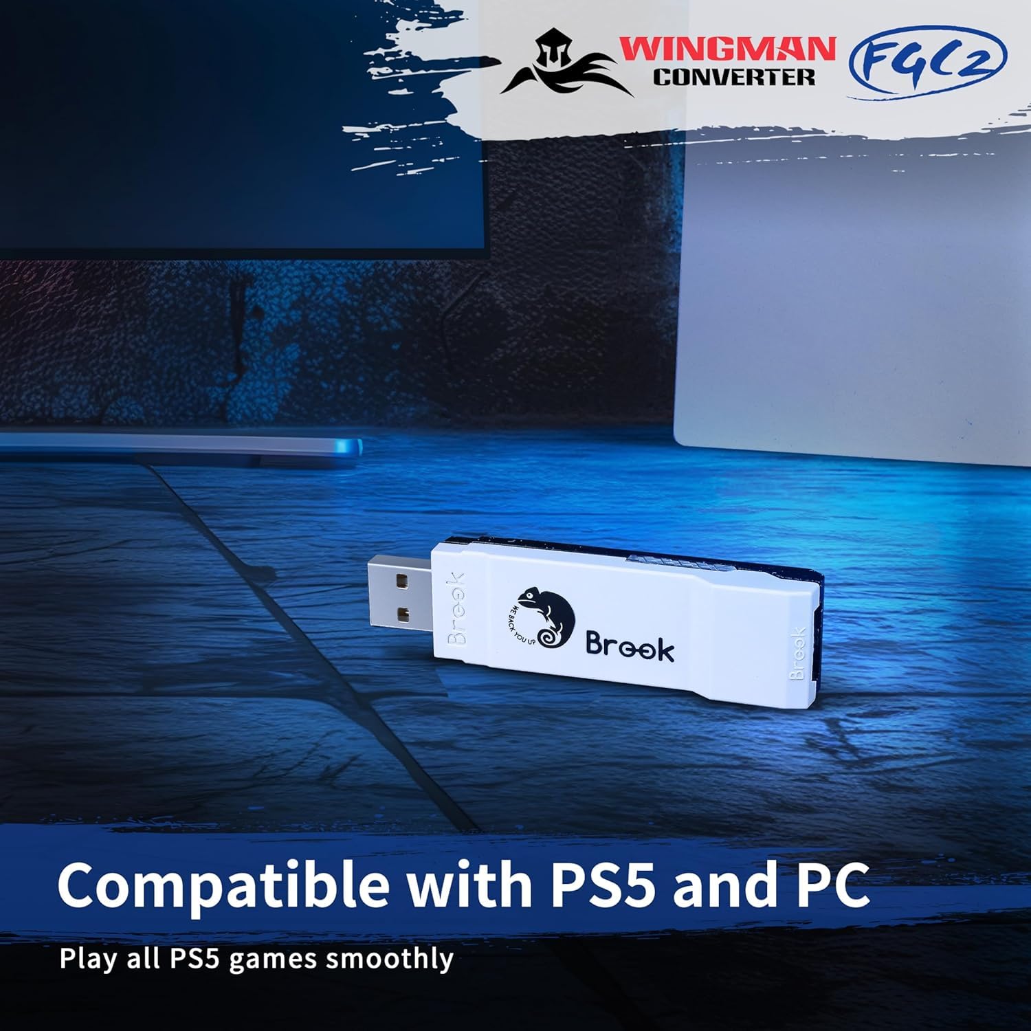 Mcbazel Konwerter PS5 Wingman FGC 2, PS5, PS4, XBox Series X|S/Xbox One/Xbox Elite/NS Switch / Arcade Stick PS5/PC z systemem Windows