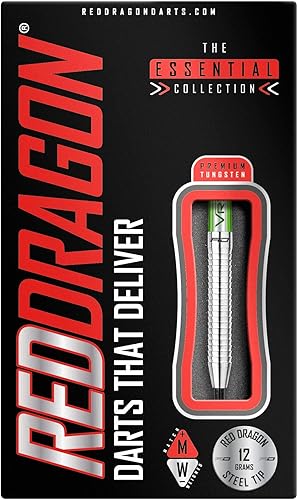 Miniatura 4 de Red Dragon Featherlite Juego de dardos de tungsteno de 0.35oz, 0.42oz, 0.49oz, 0.53oz, 0.56oz, 0.60oz, 0.63oz o 0.67oz con vuelos y tallos