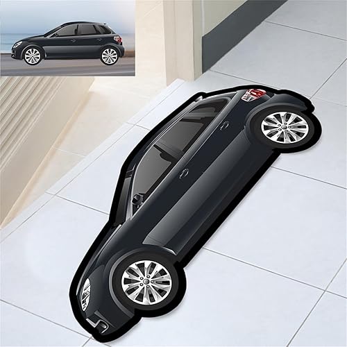 Miniatura 6 de Tapete personalizado para puerta con forma de automóvil, tapete de franela con foto personalizada, tapete de bienvenida para automóvil, divertido