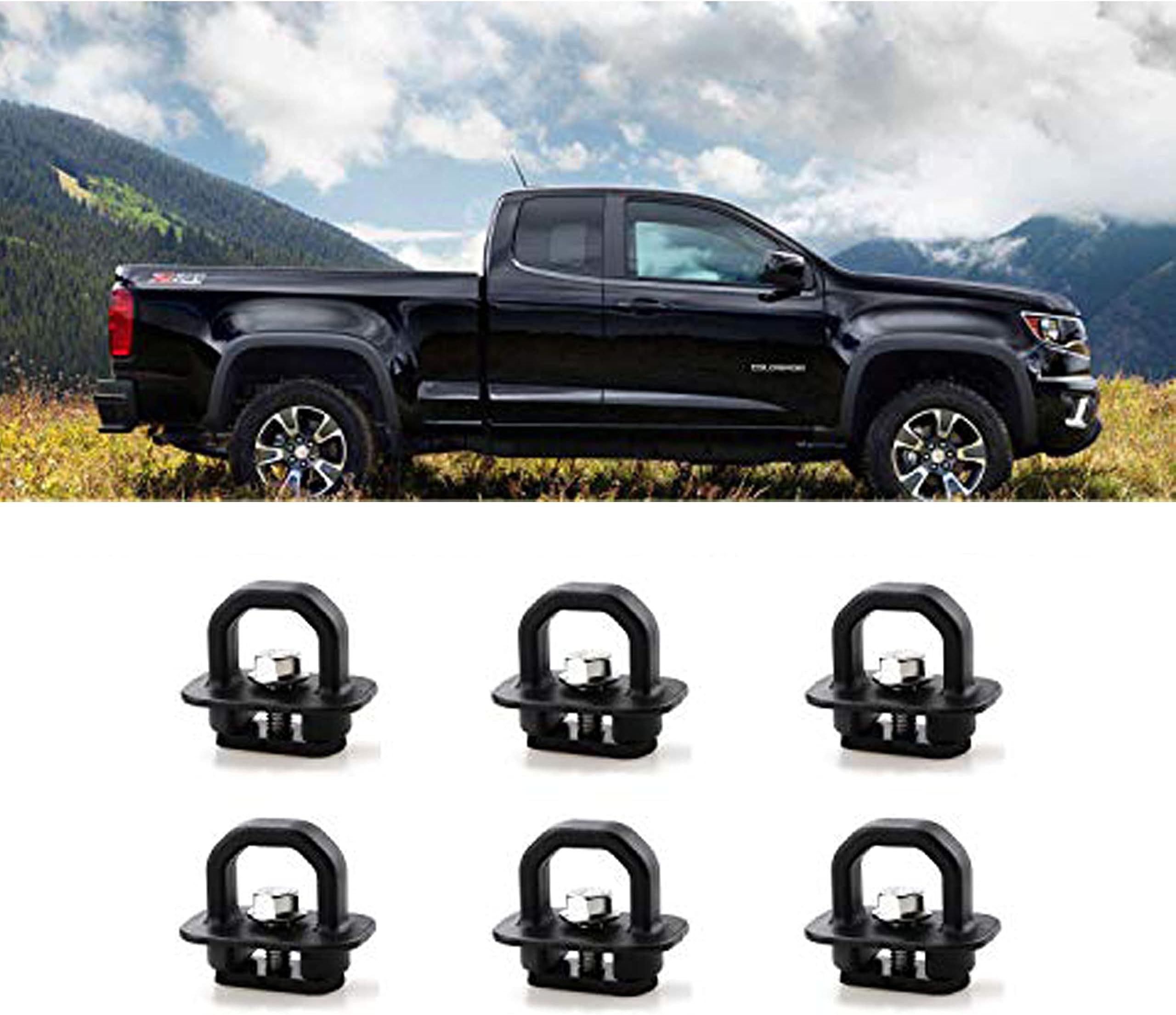 Replacement for Chevy Colorado/GMC Canyon 2015-2018 Tie Down Anchors, Fits for Silverado/Sierra 2007-2018 Truck Bed Side Wall Anchor 6pcs