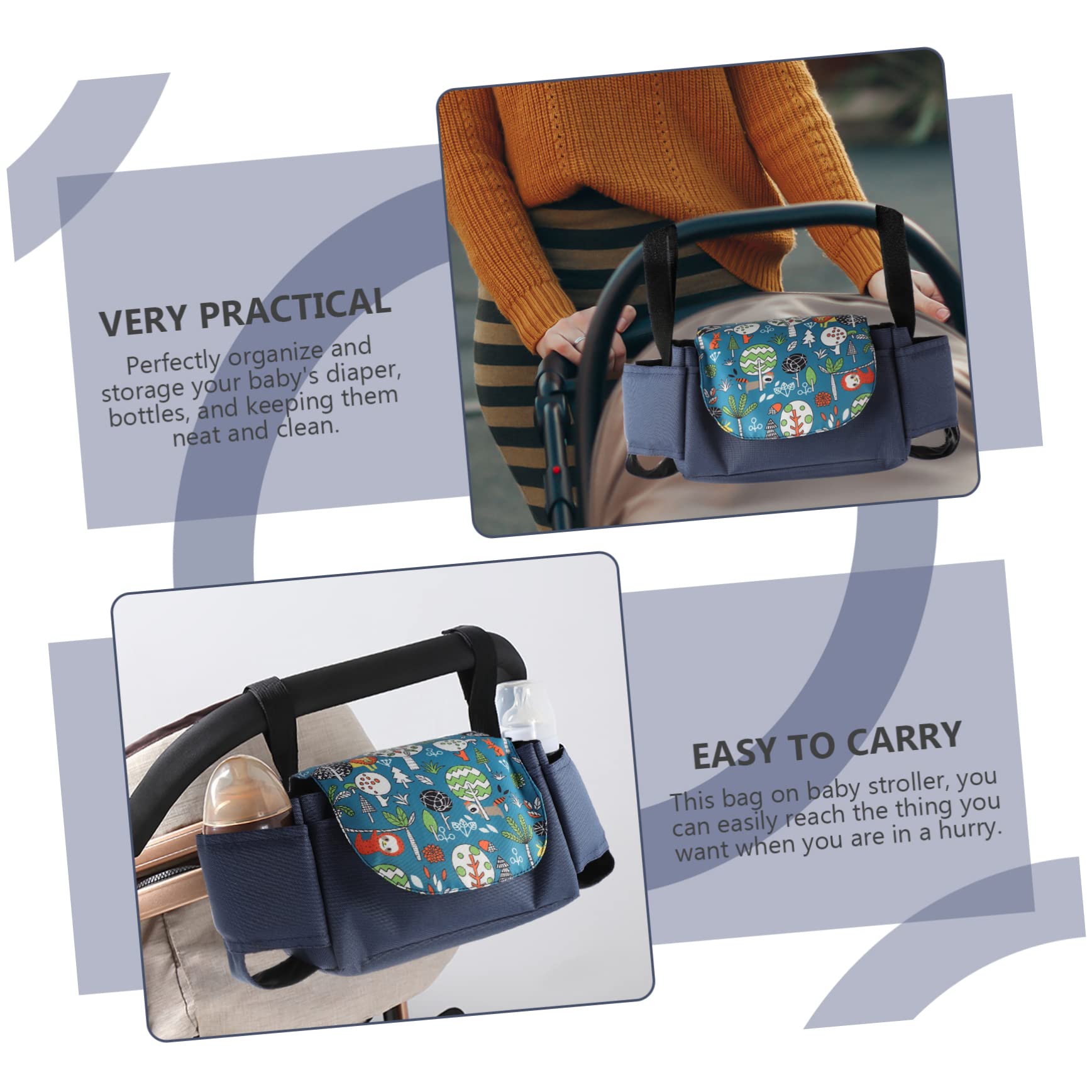 2stücke Stroller Organizer Bag Mit Getränkehalter Für Multifunktionale Wickeltasche Praktisch Für Kinderwagen Hält Flaschen Und Windeln Ordentlich Für Unterwegs