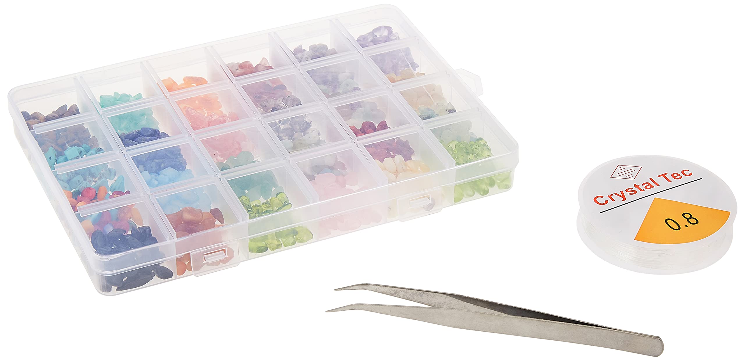 MUMOO BEARMumoo Bear Irregular Crystal Chips 24 Styles Stone Beads Gemstone Kit CrUShed Chunked Pieces Loose For Jewelry Making Decor Crafts Christmas Gift, Toy