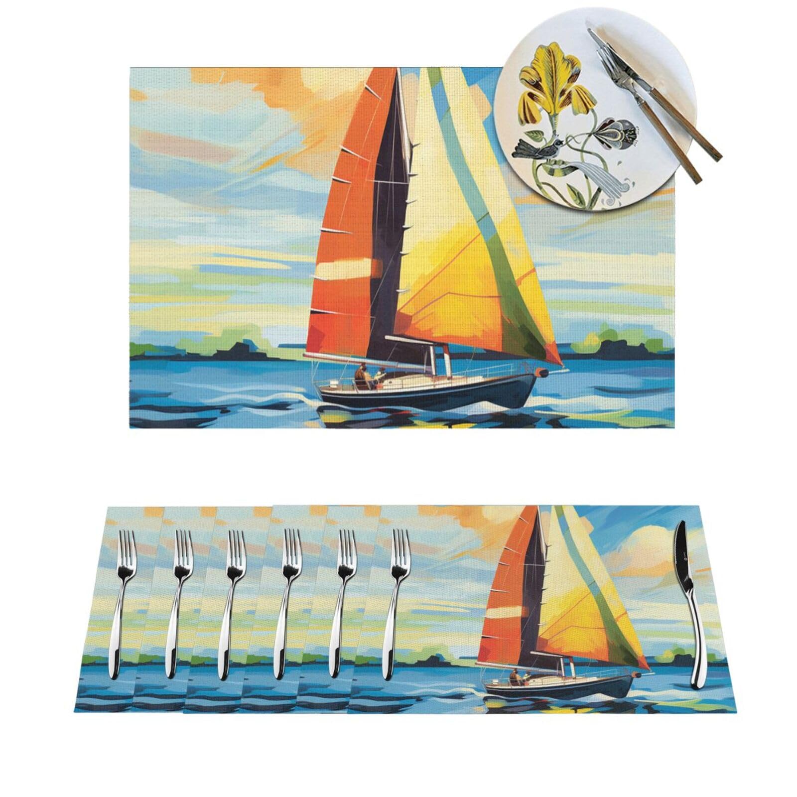 Tapis de table faciles à nettoyer lot de 6 sets contre les taches