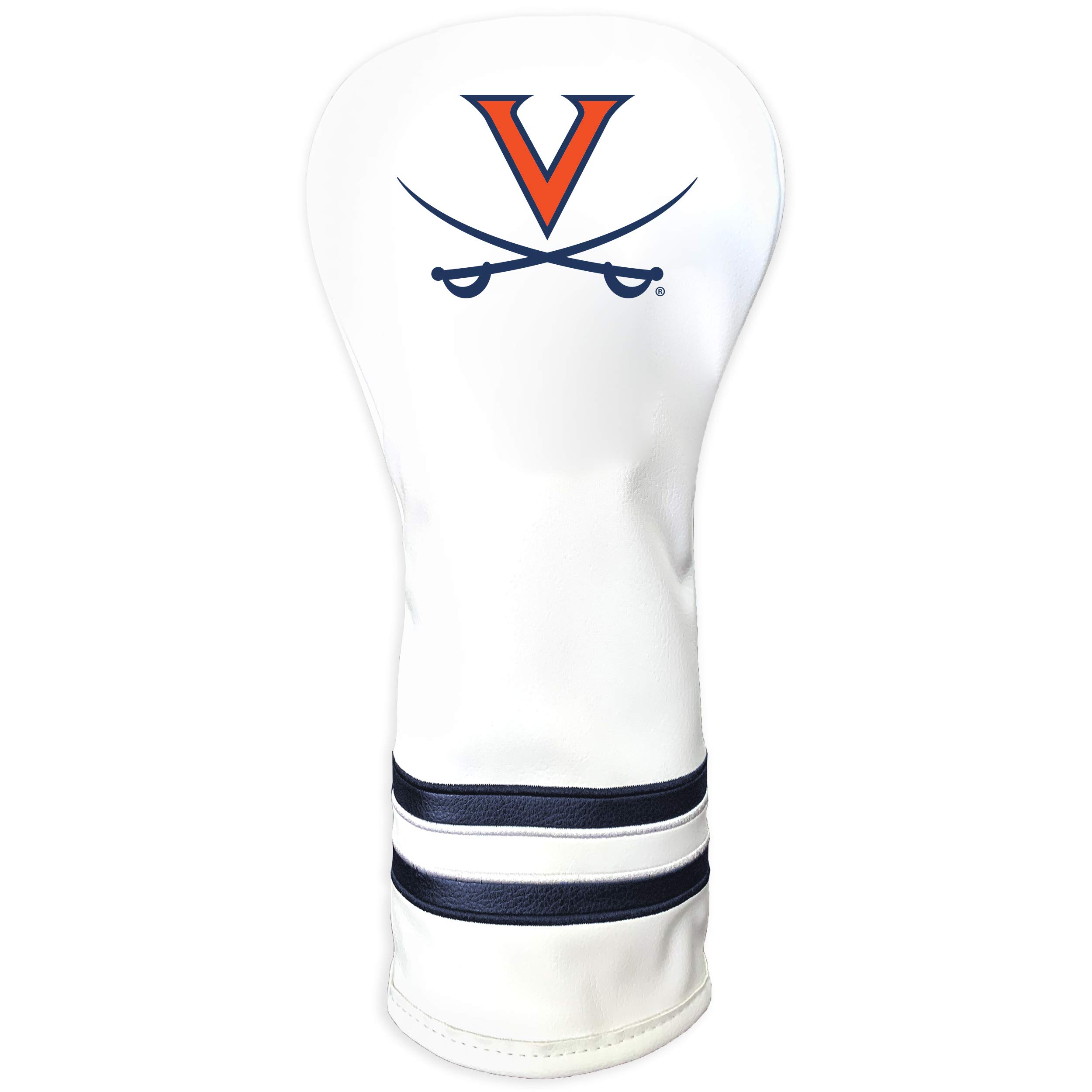 Team Golf NCAA White Vintage Fairway Golf Club Headcover, Form Fitting Design, Retro Design