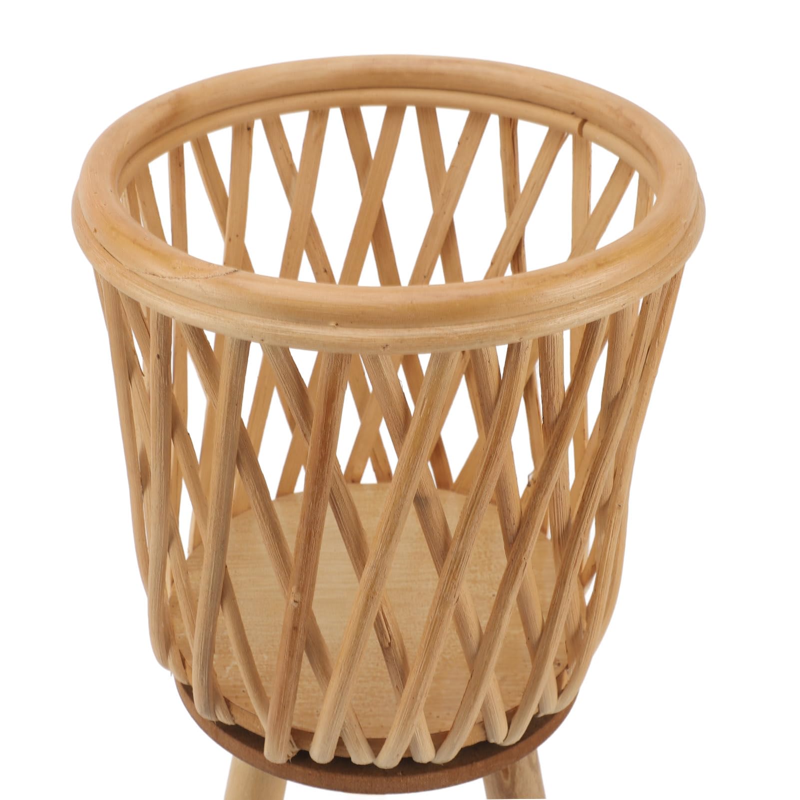 Kosz Stojak na Rośliny Stojak na Doniczki z Litego Drewna 48 Cm Wysokość 23 X 24 Cm Kosz Nordic Podłogowy Uchwyt donicę do Salonu Biuro Patio Balkon Ekspozycja Roślin Doniczkowych