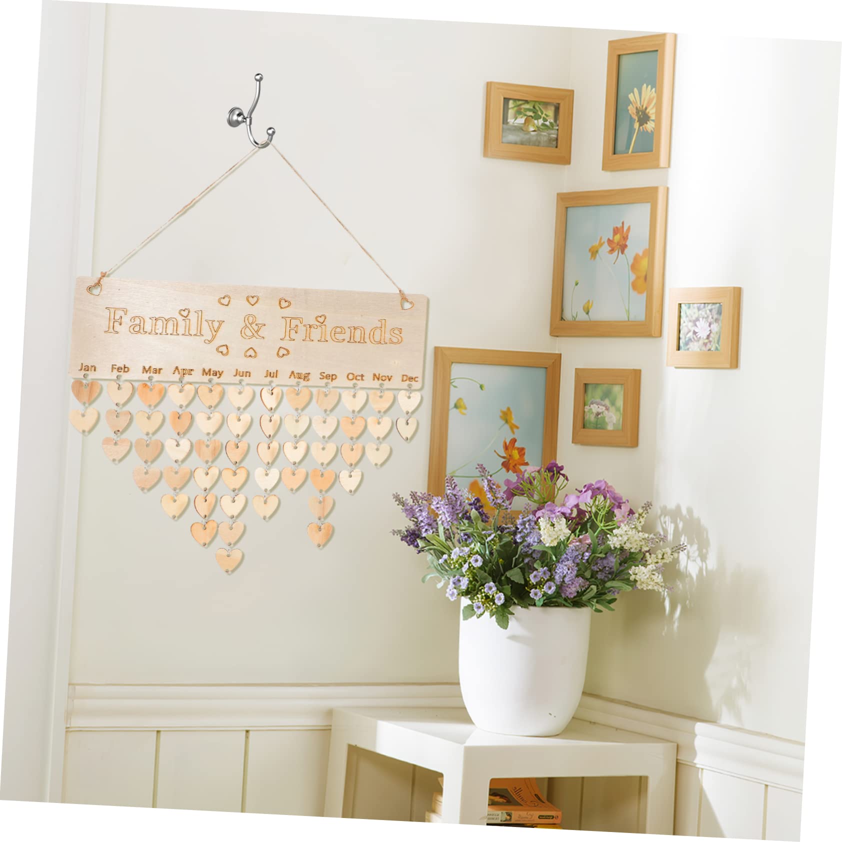 SHINEOFI 5sets Calendario Di Compleanno Legno Per Famiglia e Amici Decorazione Da Parete Per Festeggiamenti Speciali Facile Da Montare e Personalizzabile Per Famiglie Numerose