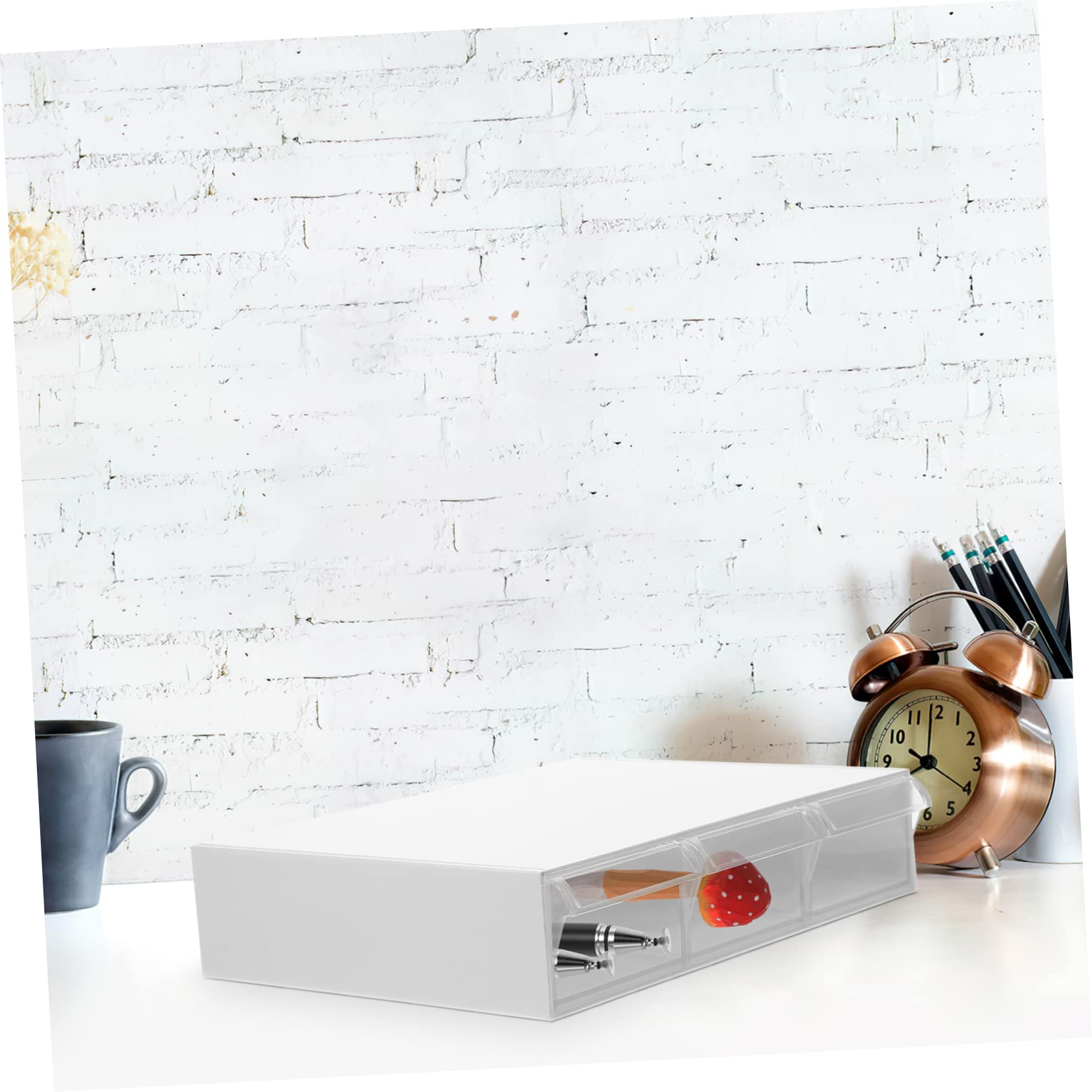 GRIRIW White Mini Drawers for Desk Desk Storage Organizer Office Organization Storage Drawers