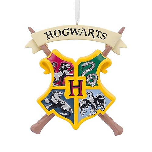 Hallmark Adorno navideño con escudo de Hogwarts de Harry Potter