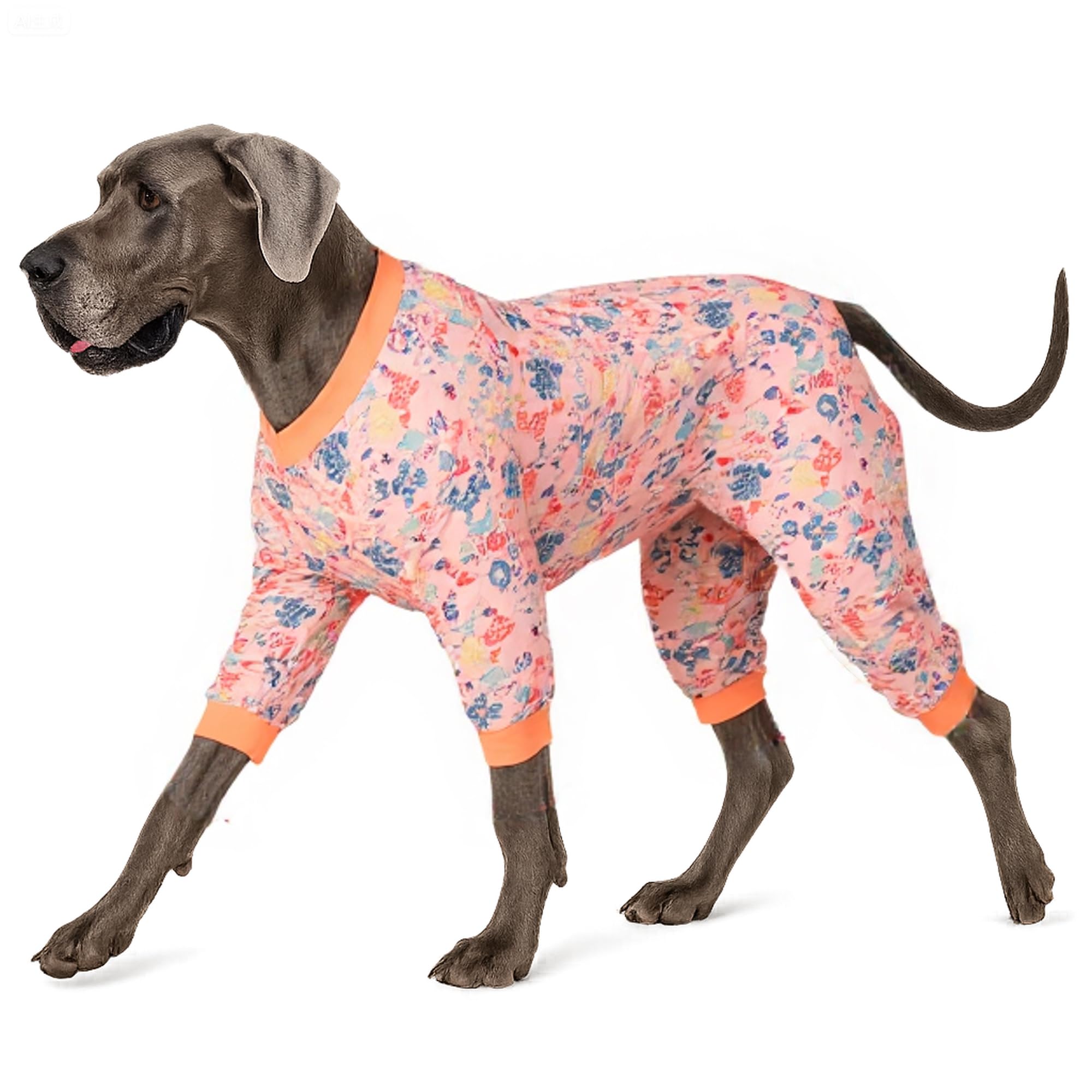 LovinPet Large Dog Pajamas, Pet Anxiety Relief Shirt, Pet Pajamas for Dogs, Anti Licking, Dog Surgery Recovery Clothes, Breathable Stretchy Fabric,