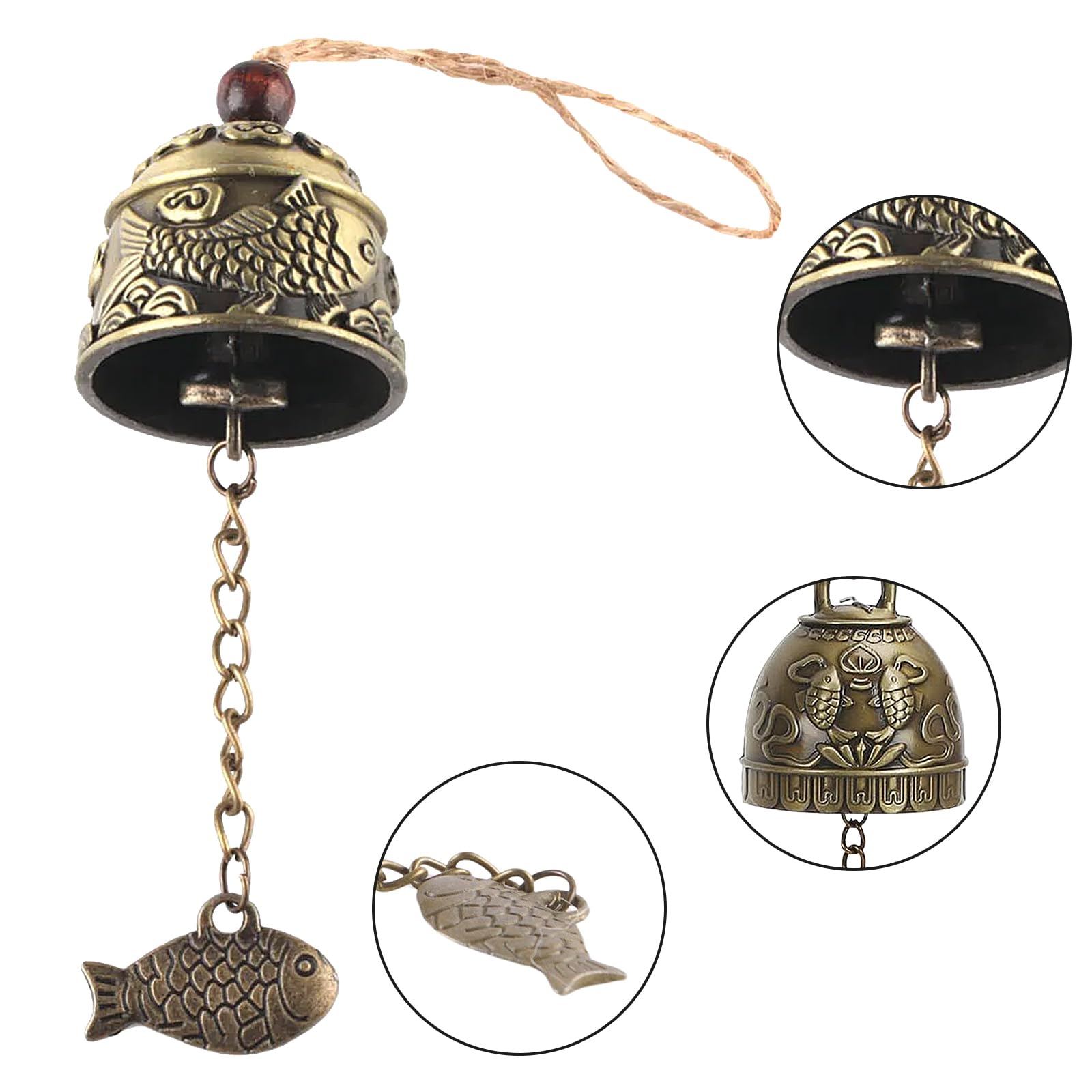 Campane Feng Shui, 6 Pezzi di Campane Feng Shui, Campanula Feng Shui, Campanella di Benedizione, Campanile per Appendere Fortuna e Benedizione nel Giardino di Casa