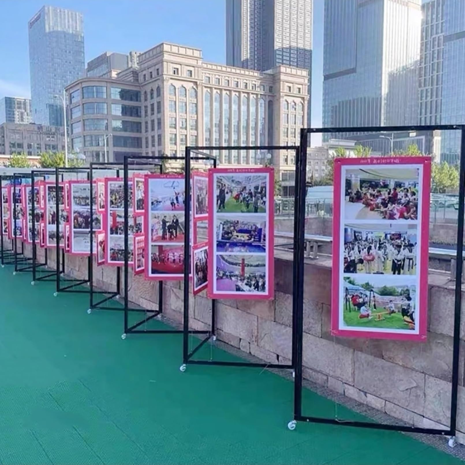 Wolnostojące ekspozycje na wystawy sztuki, składany mobilny stół wystawowy, panel wystawowy na targi komercyjne, billboard (3 sztuki, 100 x 250 cm / 39,4 x 98,4 cala)