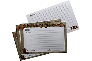 Fall Foliage Recipe Card 4x6 Autumn Leaves Thanksgiving Baking Fun Recipe Card Kitchen Gifts