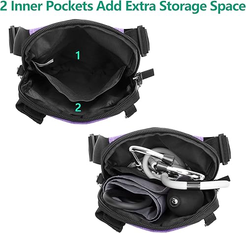 Miniatura 4 de Trunab Riñonera para enfermera con soporte para cinta y bolsillos para equipo médico, bolsa de almacenamiento de cintura de enfermera, con correa