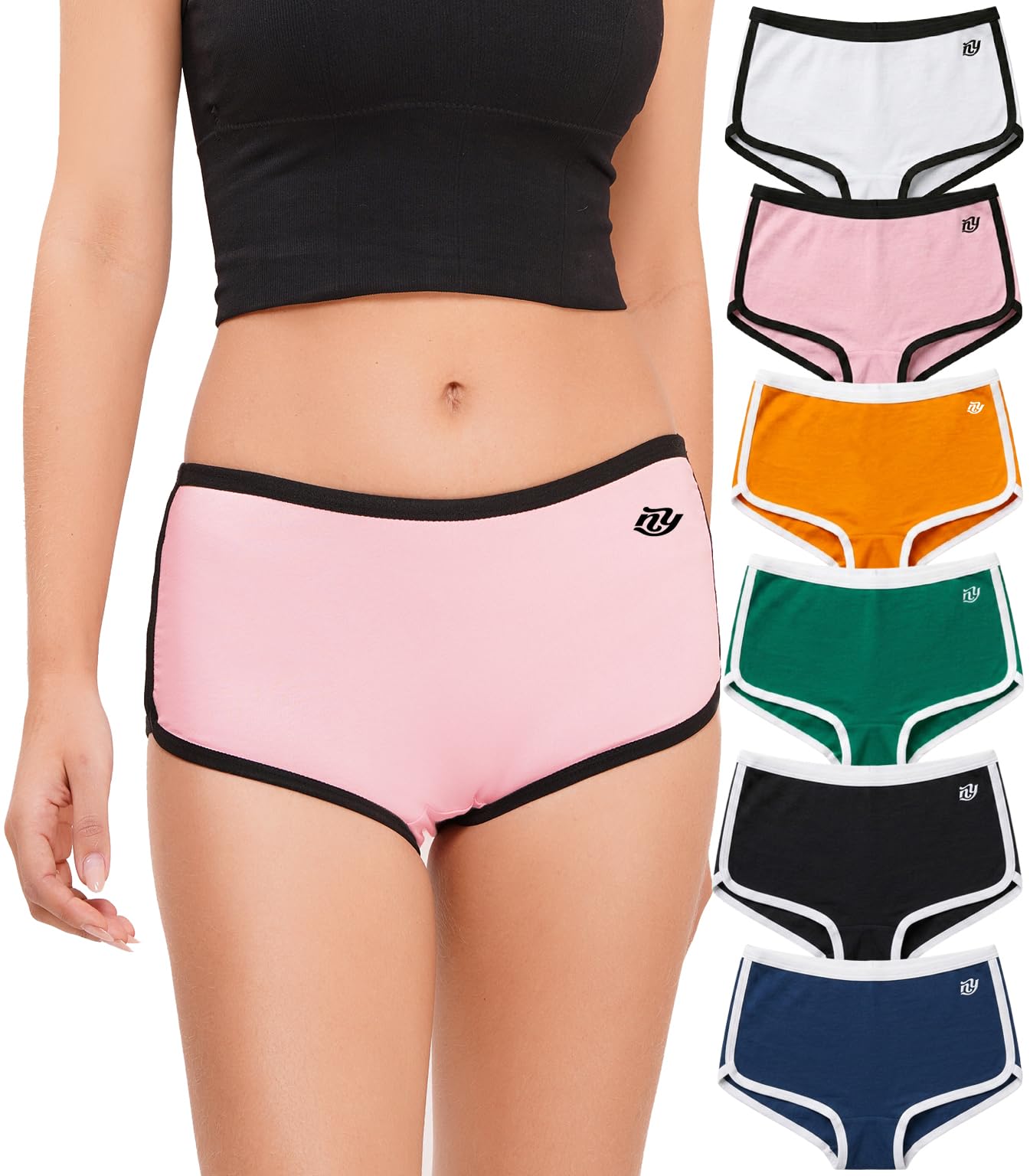 Panty for Women Girls Ladies Underwear Comfortable Breathable Cotton Side Cut Hipster Ladies Panties Stretch Boxer Brief-image-22
