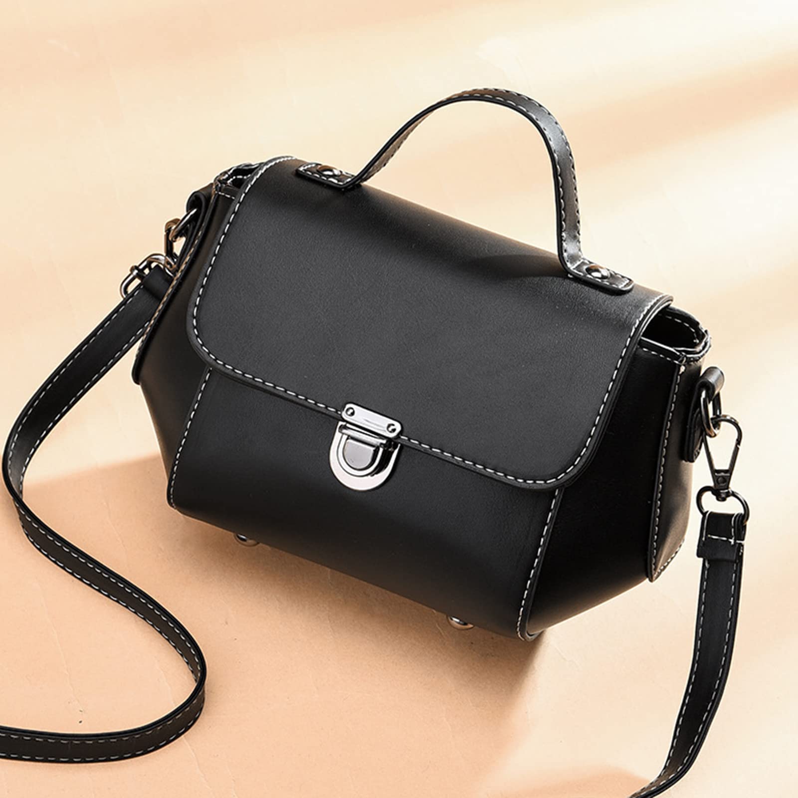 NICOLE & DORIS Bolsos de Mujer Bolsa Cruzado de Cuero Suave Bolso de Las Señoras Bolso Crossbody con Cerradura Nuevos Bolso Bandolera Mujer Pequeño