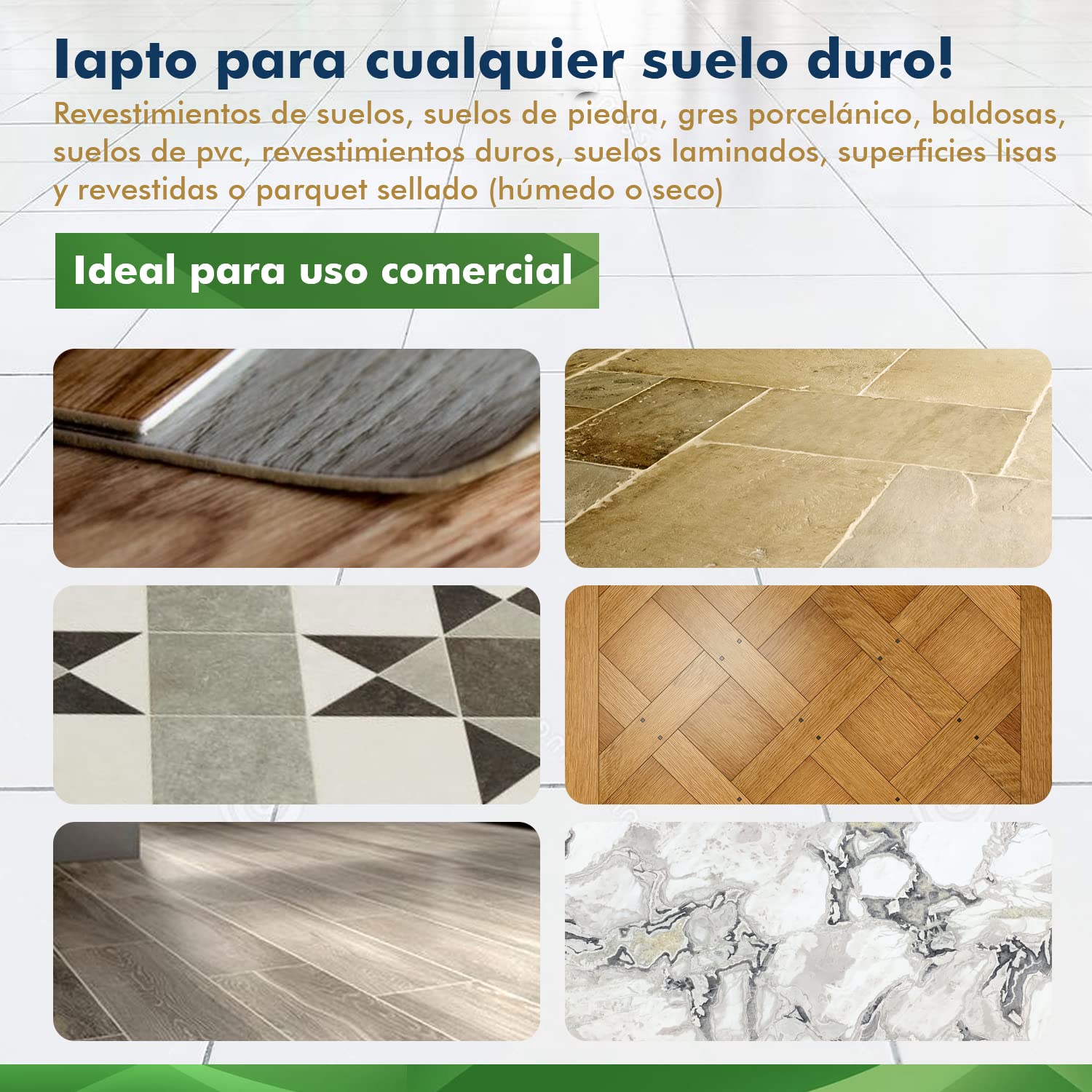 Okaei 5 Piezas de Funda para mopa (40 cm) – Mopa para hospitales y Servicios de Cuidado – Funda de fregona con propiedades óptimas de Deslizamiento para Trabajos ergonómicos – Gris — view 6