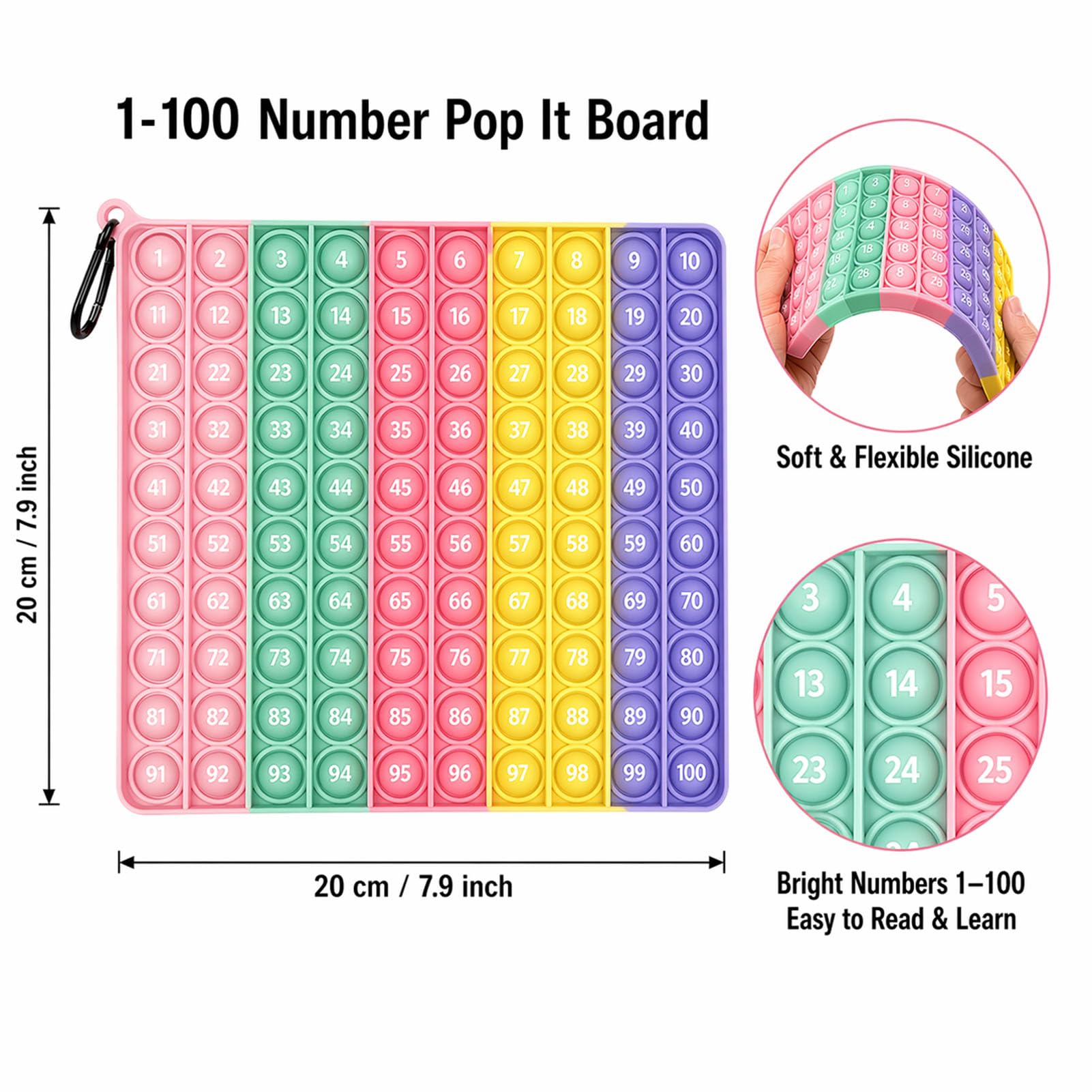 Pop It Push Pop Bubble Fidget Zabawki antystresowe Sensory Silikonowa zabawka edukacyjna dla matematyki Relaksujący popit dorosłych i dzieci, Macaron