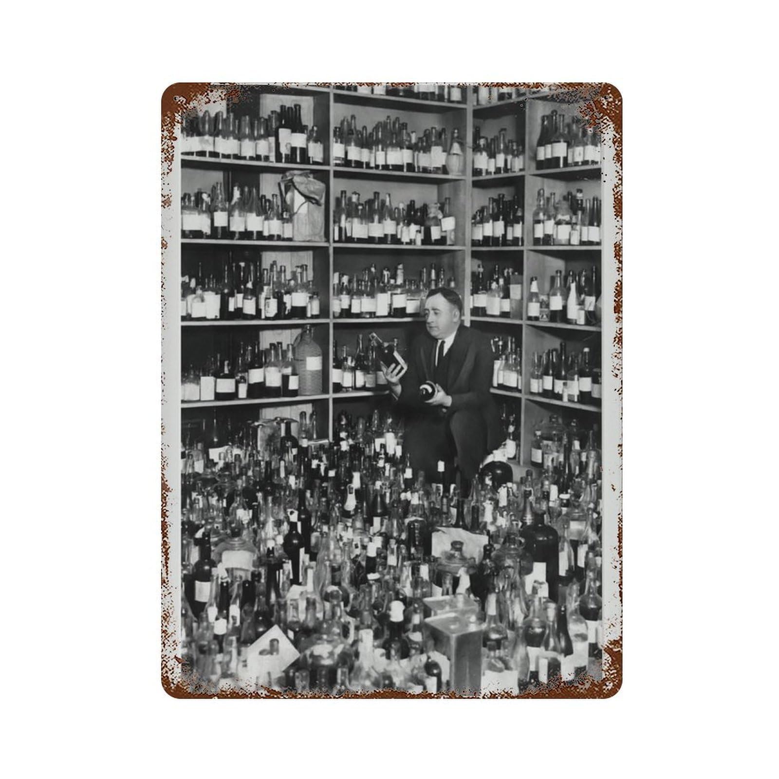 xiaoxiaoshen During The Prohibition Era in The United States, in The 1920s Wall Decor Art Metal Tin Poster Modern Home Decor Art Home Bar Shop Decorations Vintage Sign 40x30cm