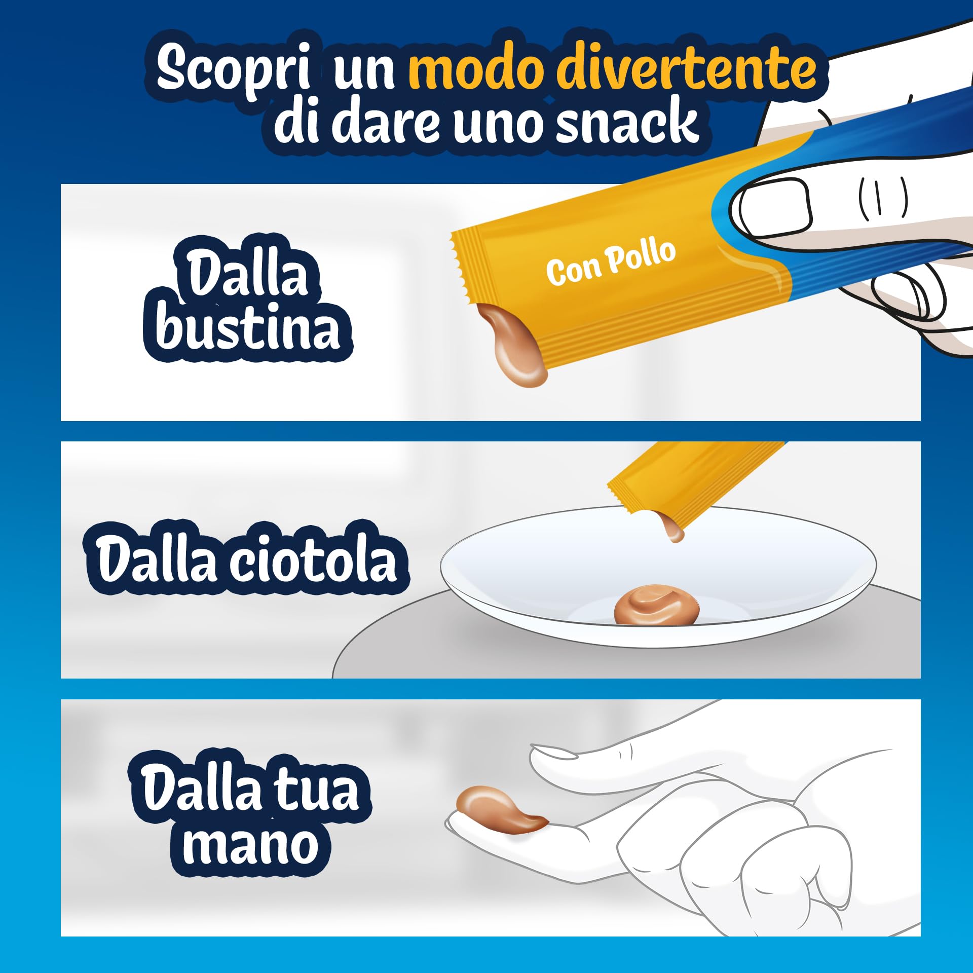 Felix Deli Moments Snack Liquidi per Gatti Adulti con Pollo 44 Confezioni da 10g