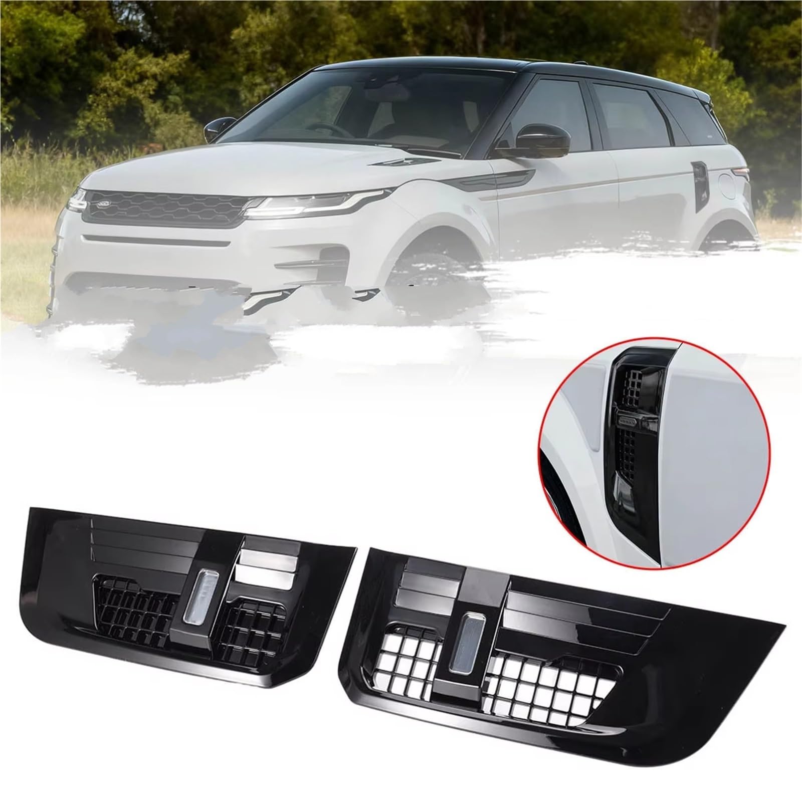 Compatibile Con Land per Rover per Defender 90 110 2020 2021 2022 2023 2024 2025 Copertura Per Prese D'aria Laterali Di Aspirazione Aria Aria Cofano Anteriore