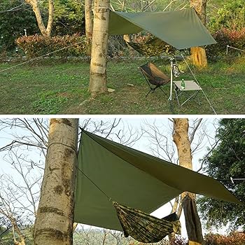 Amazon | 4.1X4.1M キャンプマット グランドシート テントシート 八