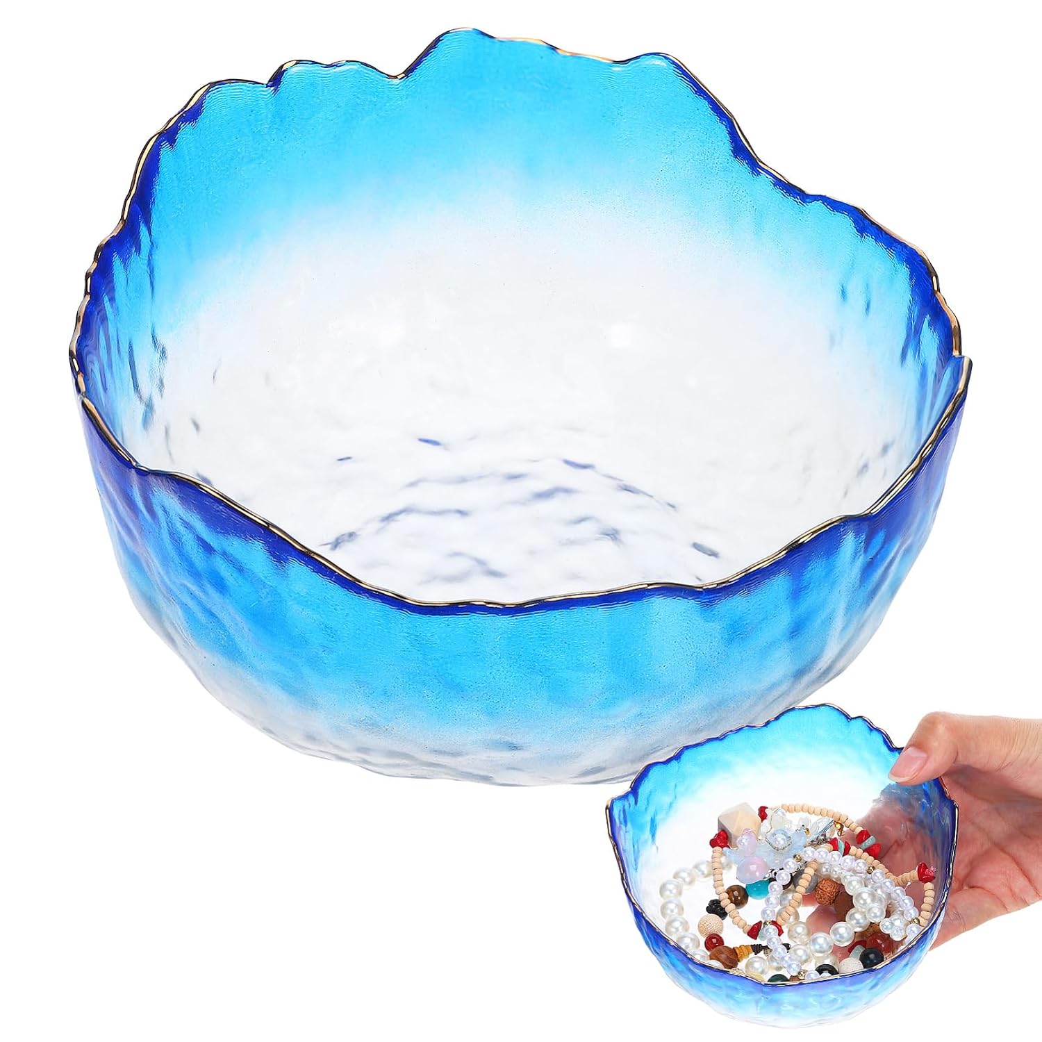 Ipetboom 2 Pcs Nail Soaking Bowls Glass Manicure Soak off Bowls for Nail Polish Removal Art Supplies 3.54 X 3.54 X 6.29 Inches for Home Diy and Professional Salon Use